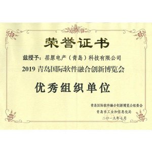 2019青島國際軟件融合創(chuàng)新博覽會優(yōu)秀組織單位